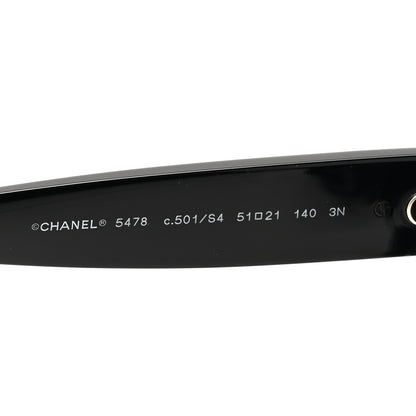 Chanel Acetate Square CC Heart Sunglasses 5478-A Black 5 of 8