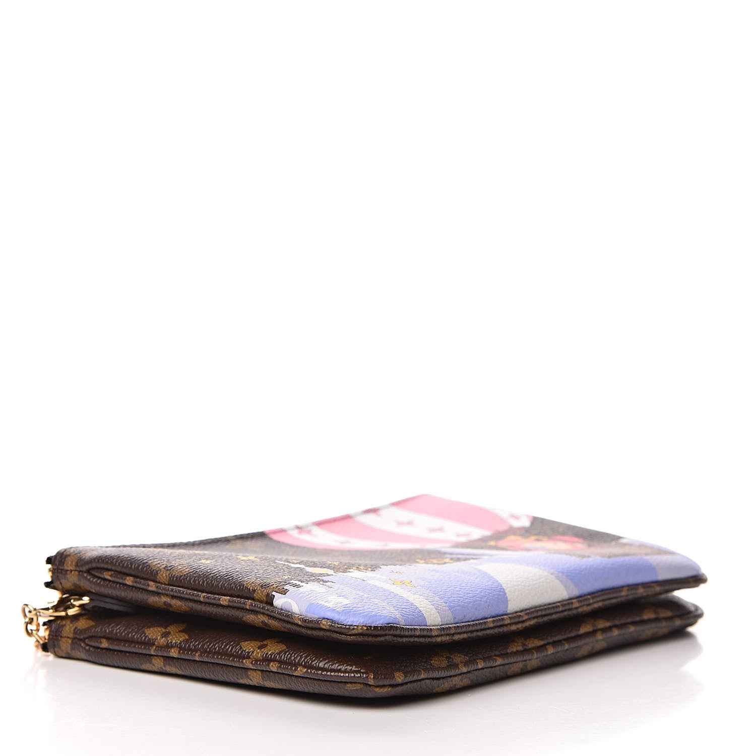 Louis Vuitton Monogram 2019 Christmas Animation Double Zip Pochette 4 of 10