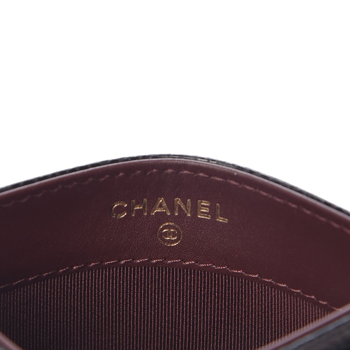 Caviar Quilted Card Holder Black