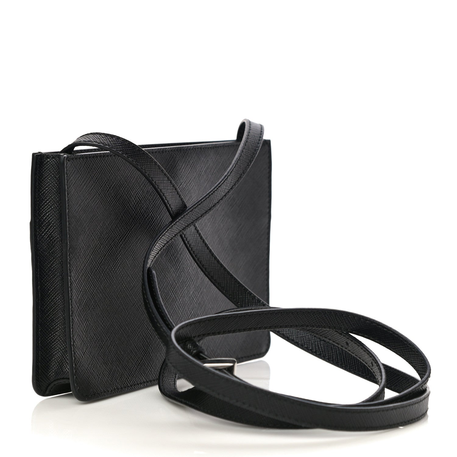 Prada Saffiano Crossbody Bag Black 3 of 9
