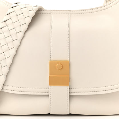 Bottega Veneta Nappa Intrecciato Strap Shoulder Bag White 8 of 10