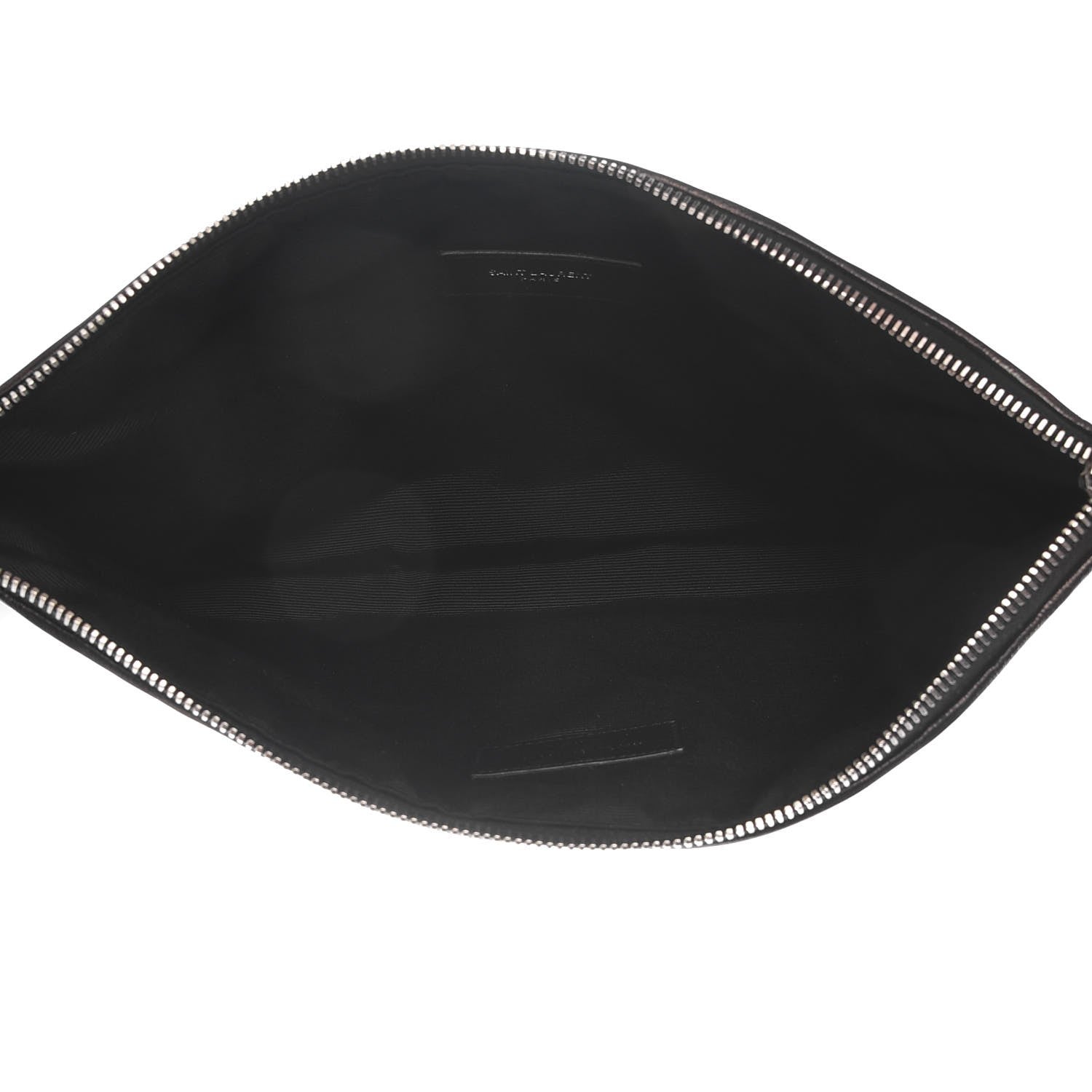 Saint Laurent Nappa Medium Letters Zip Clutch Black White 5 of 8