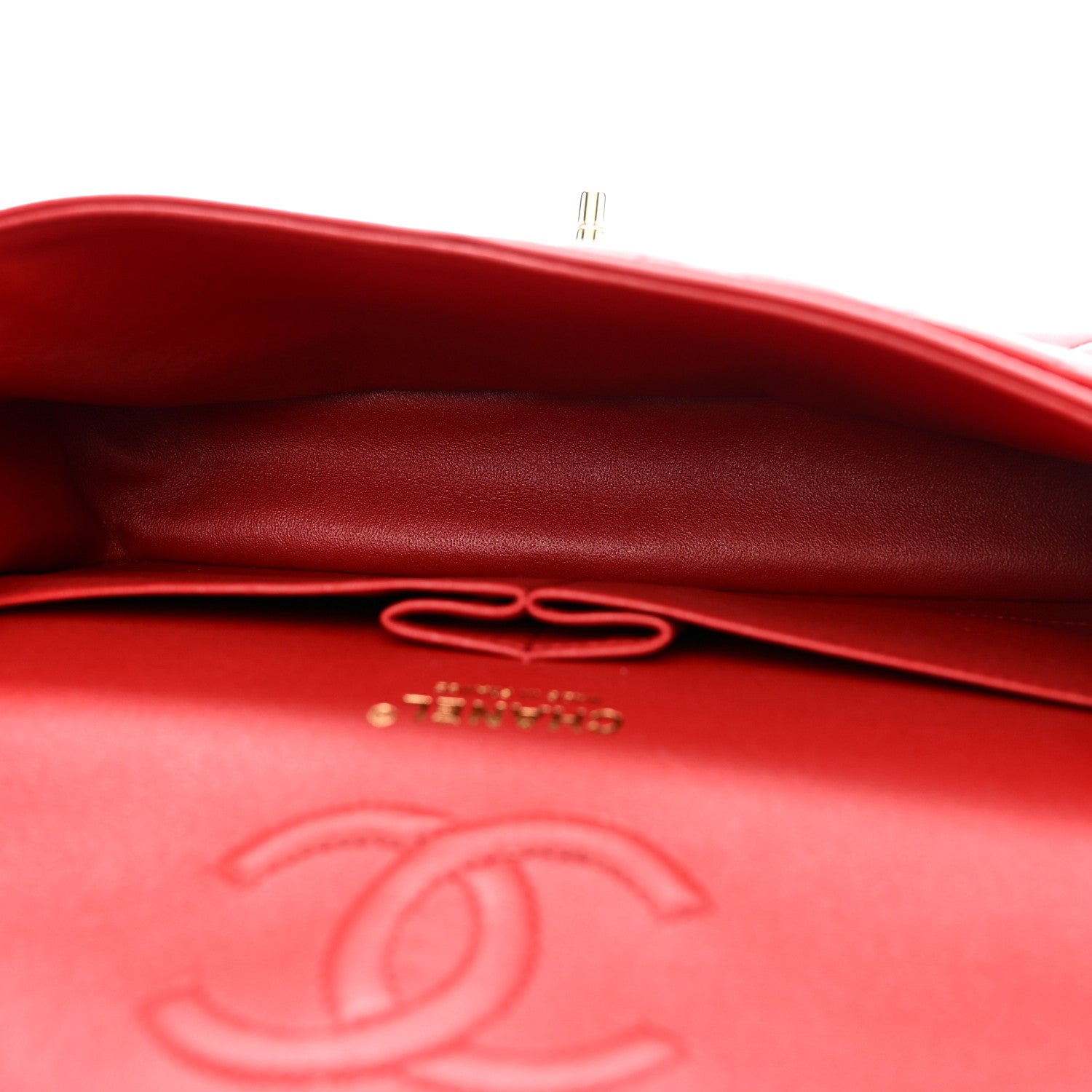 Chanel Lambskin Quilted Medium Double Flap Red 5 of 14