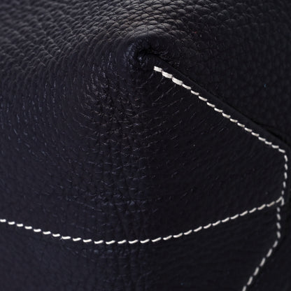 Hermes Taurillon Clemence Double Sens 36 Reversible Tote Bleu Saphir Prune 18 of 18