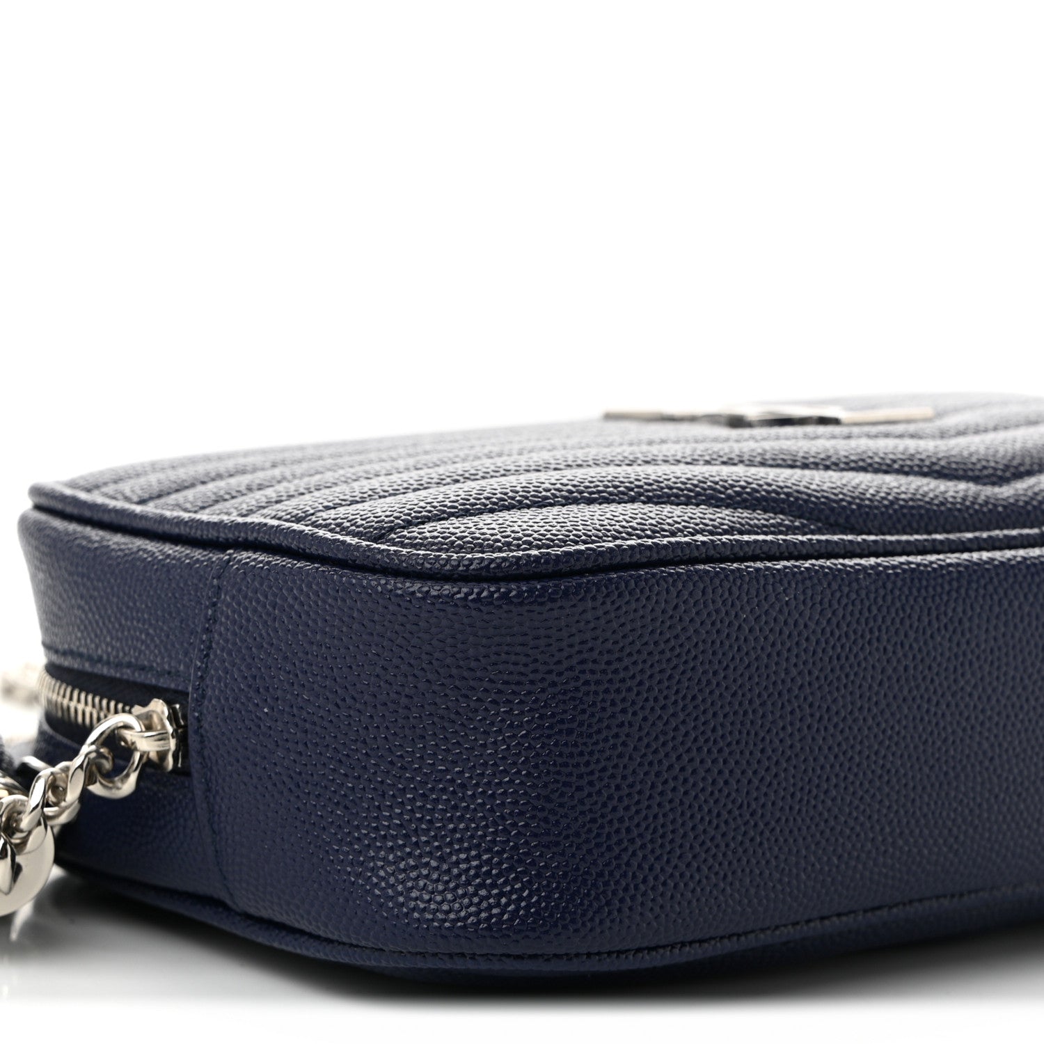 Saint Laurent Grain De Poudre Matelasse Monogram Mini Lou Camera Bag Azure Blue 9 of 11