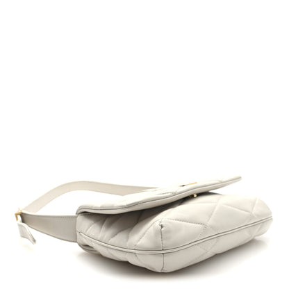 Saint Laurent Lambskin Quilted Le 57 Diamond Shoulder Bag Crema Soft 4 of 9