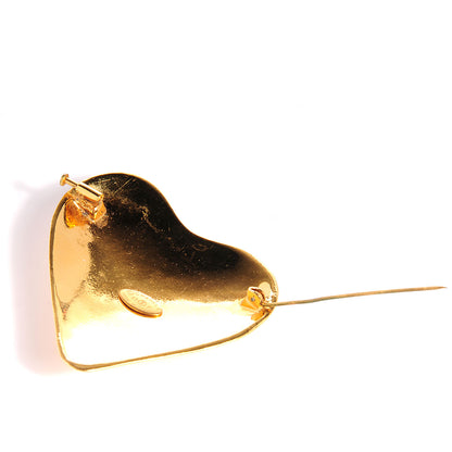 Chanel CC Heart Brooch Gold 3 of 5
