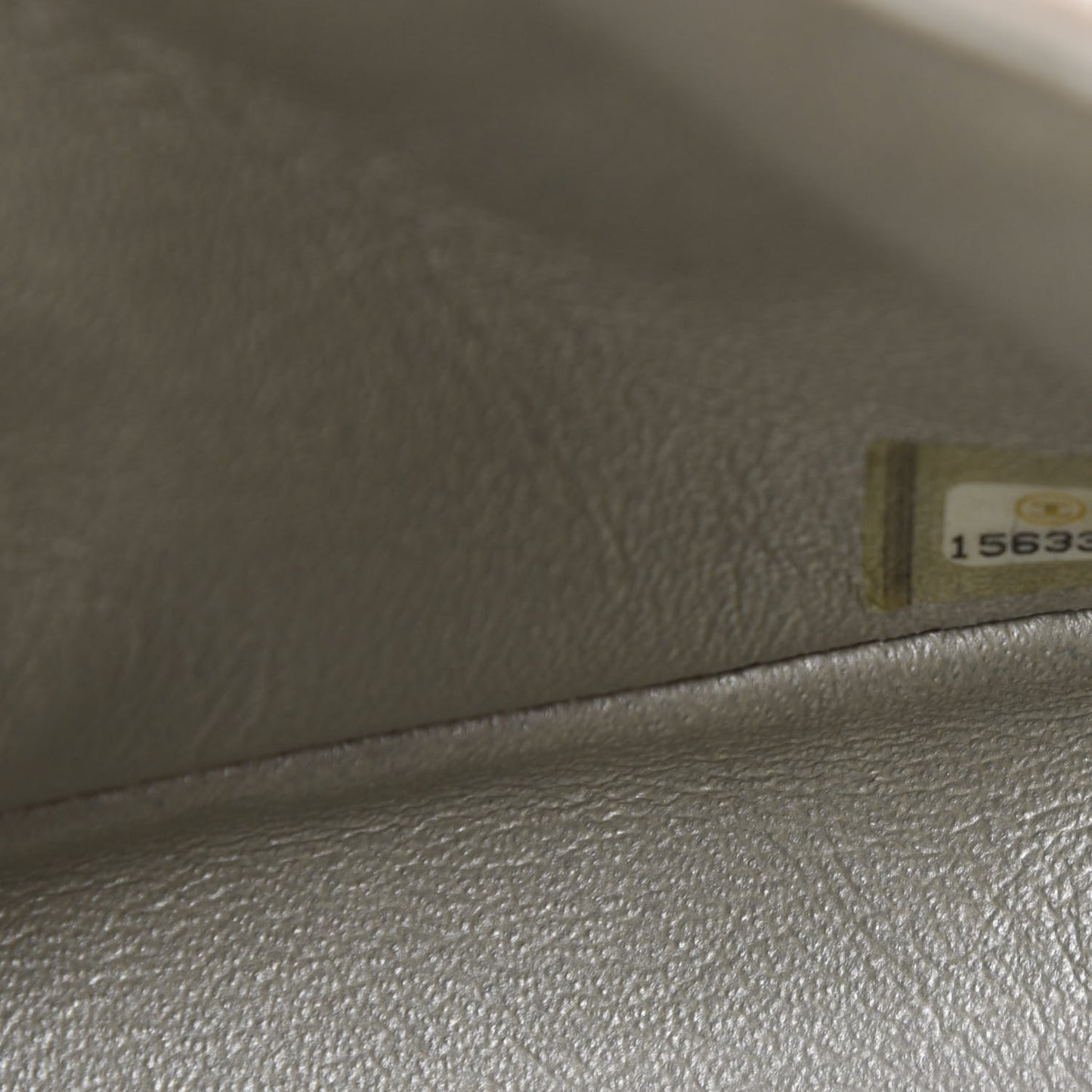 Iridescent Calfskin Quilted Mini Rectangular Flap Light Gold