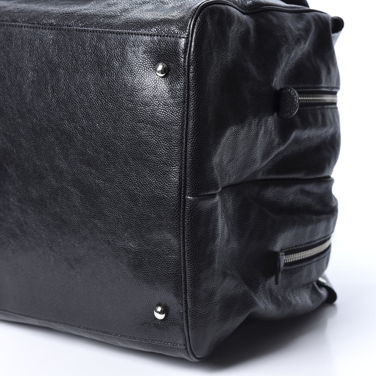 Glazed Caviar Pocket In The City Tote Black