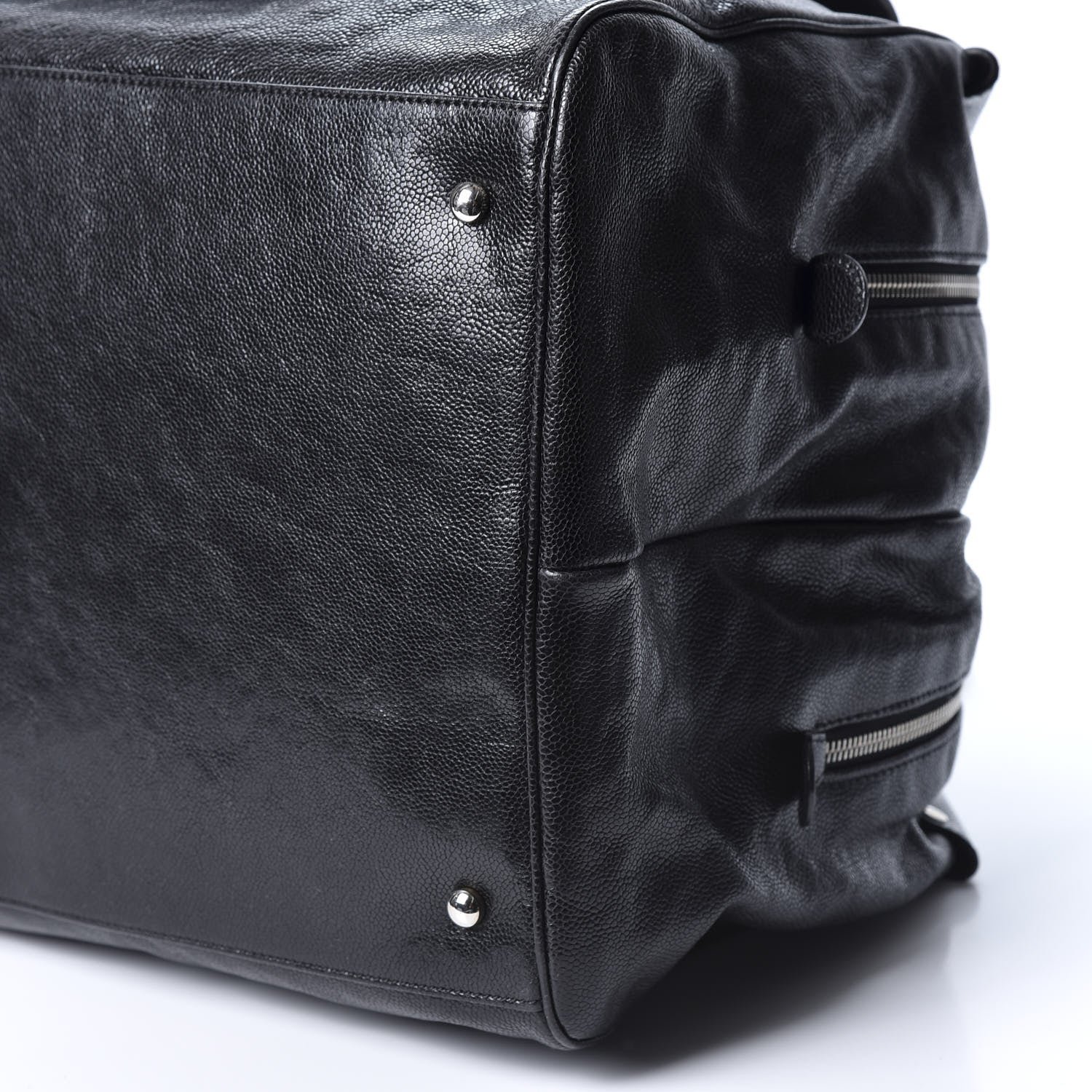 Chanel Glazed Caviar Pocket In The City Tote Black 7 of 10