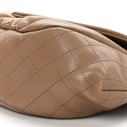 Chanel Caviar Large Half Moon Flap Dark Beige 9 of 9