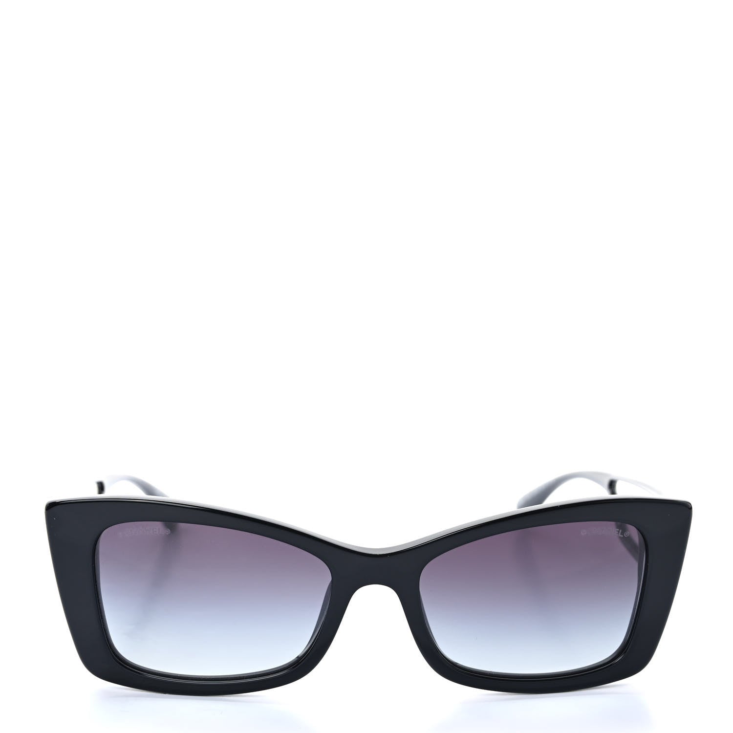 Chanel Acetate CC Rectangle Sunglasses 5430-A Black 2 of 8