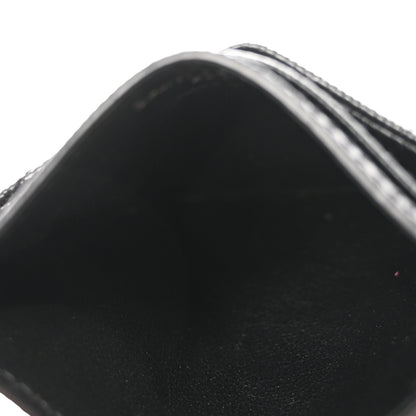 Saint Laurent Grain De Poudre Matelasse Chevron Monochrome Credit Card Case Black 5 of 8