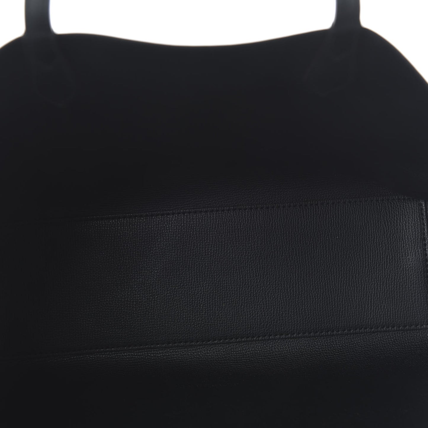 Grainy Calfskin Haymarket Check Medium Reversible Tote Black