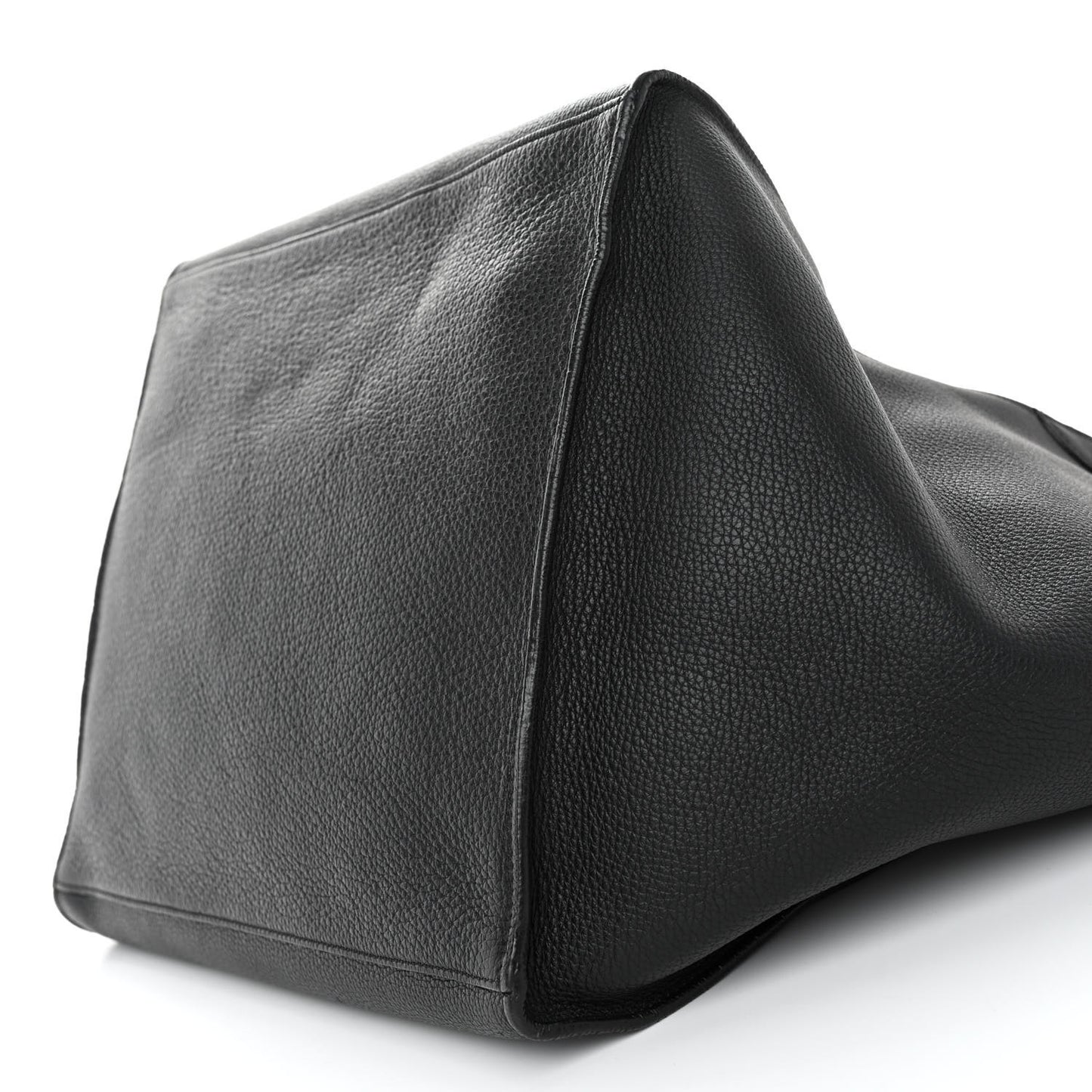 Supple Grained Calfskin Medium Big Bag Black