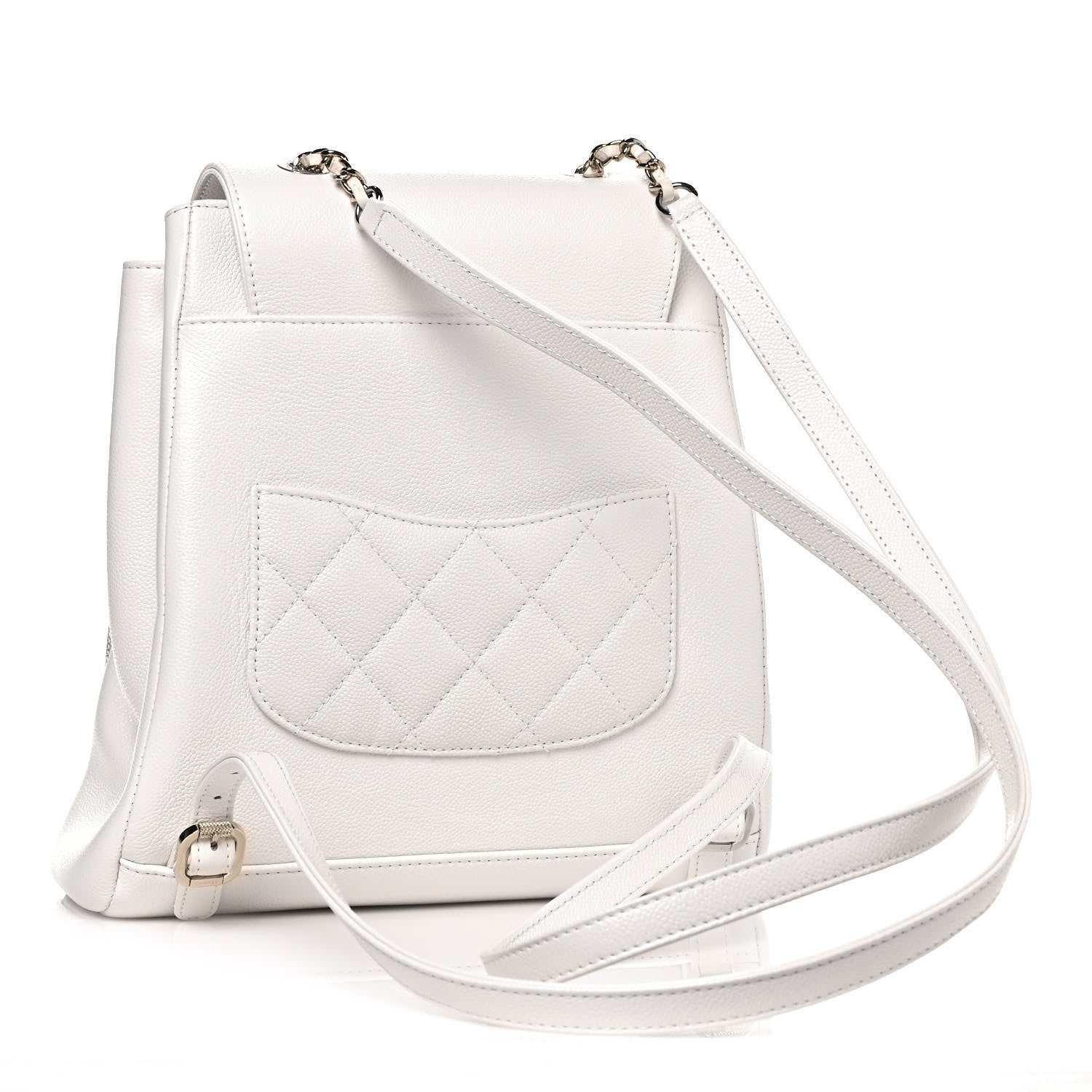 Chanel Caviar Quilted Business Affinity Backpack White 3 of 14