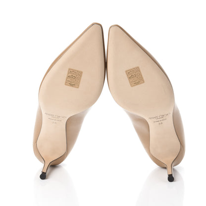 Jimmy Choo Kid Pointy Toe Romy 60 Pumps 38 Camel 7 of 7