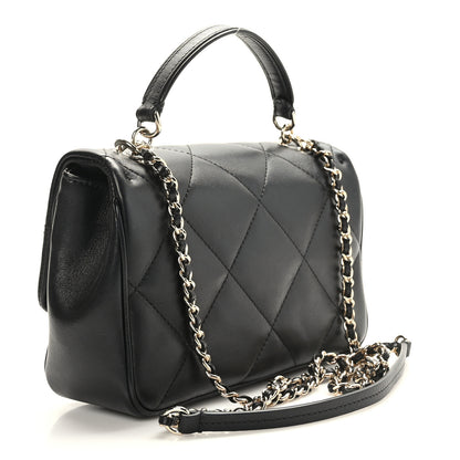 Chanel Lambskin Quilted Small Easy Carry Flap Black 3 of 9