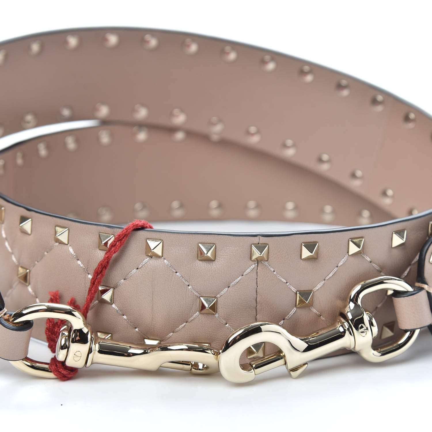 Valentino Garavani Lambskin Rockstud Spike Shoulder Strap Poudre 3 of 5