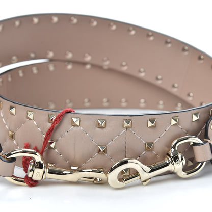 Valentino Garavani Lambskin Rockstud Spike Shoulder Strap Poudre 3 of 5