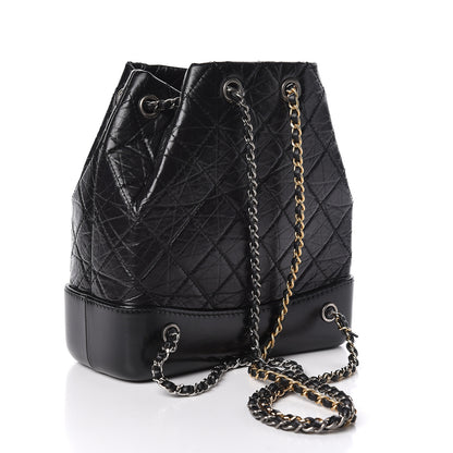 Chanel Aged Calfskin Quilted Small Gabrielle Backpack Black 3 of 11