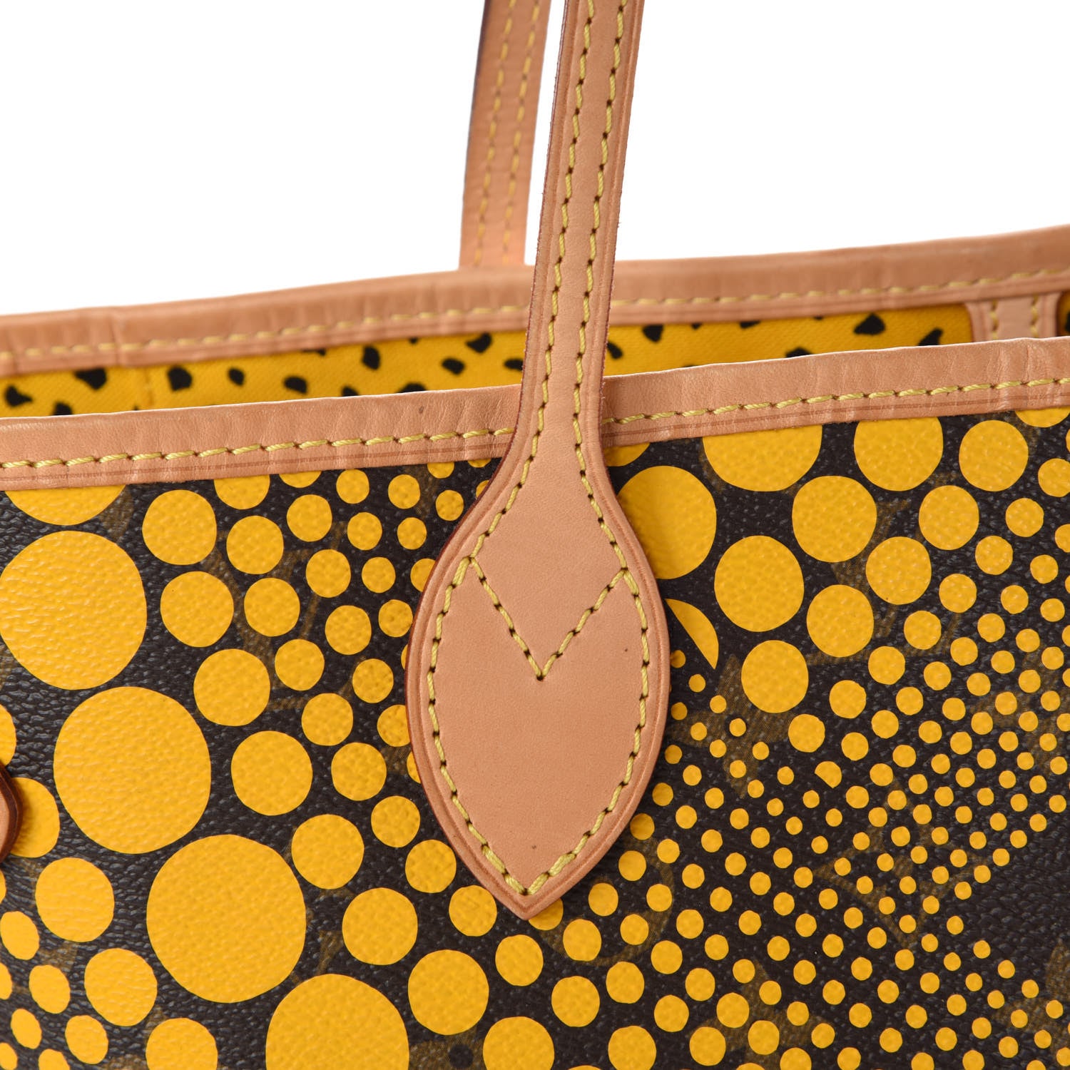 Louis Vuitton Monogram Kusama Waves Neverfull MM Yellow 11 of 14