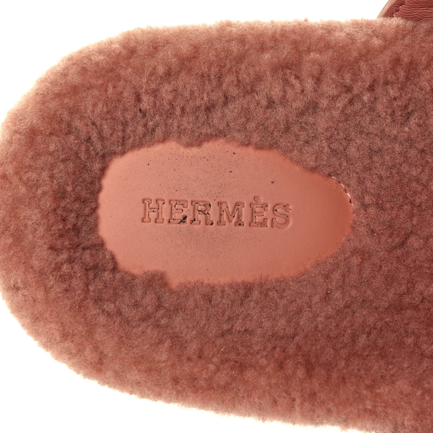Hermes Suede Goatskin Woolskin Womens Chypre Sandals 40 Rose Aube 11 of 12