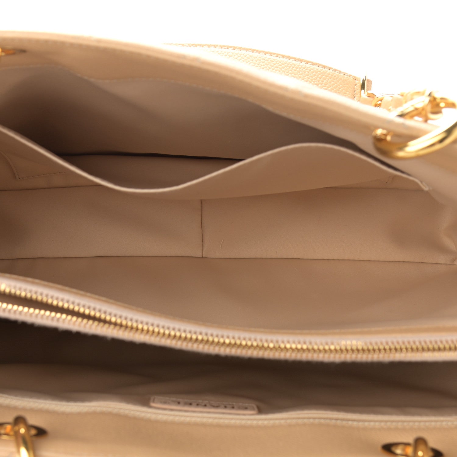 Chanel Caviar Quilted Grand Shopping Tote GST Beige Clair 5 of 11