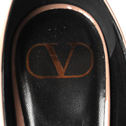 Valentino Garavani Patent Double Ankle Strap Pumps 37 Rose Cannelle 8 of 8