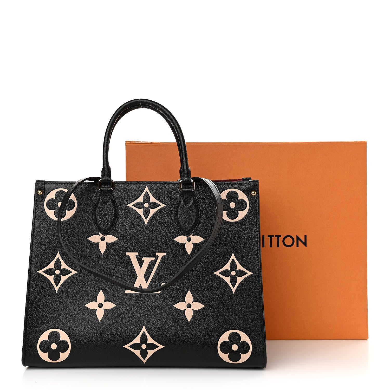 Louis Vuitton Empreinte Monogram Giant Onthego MM Black Beige 10 of 10