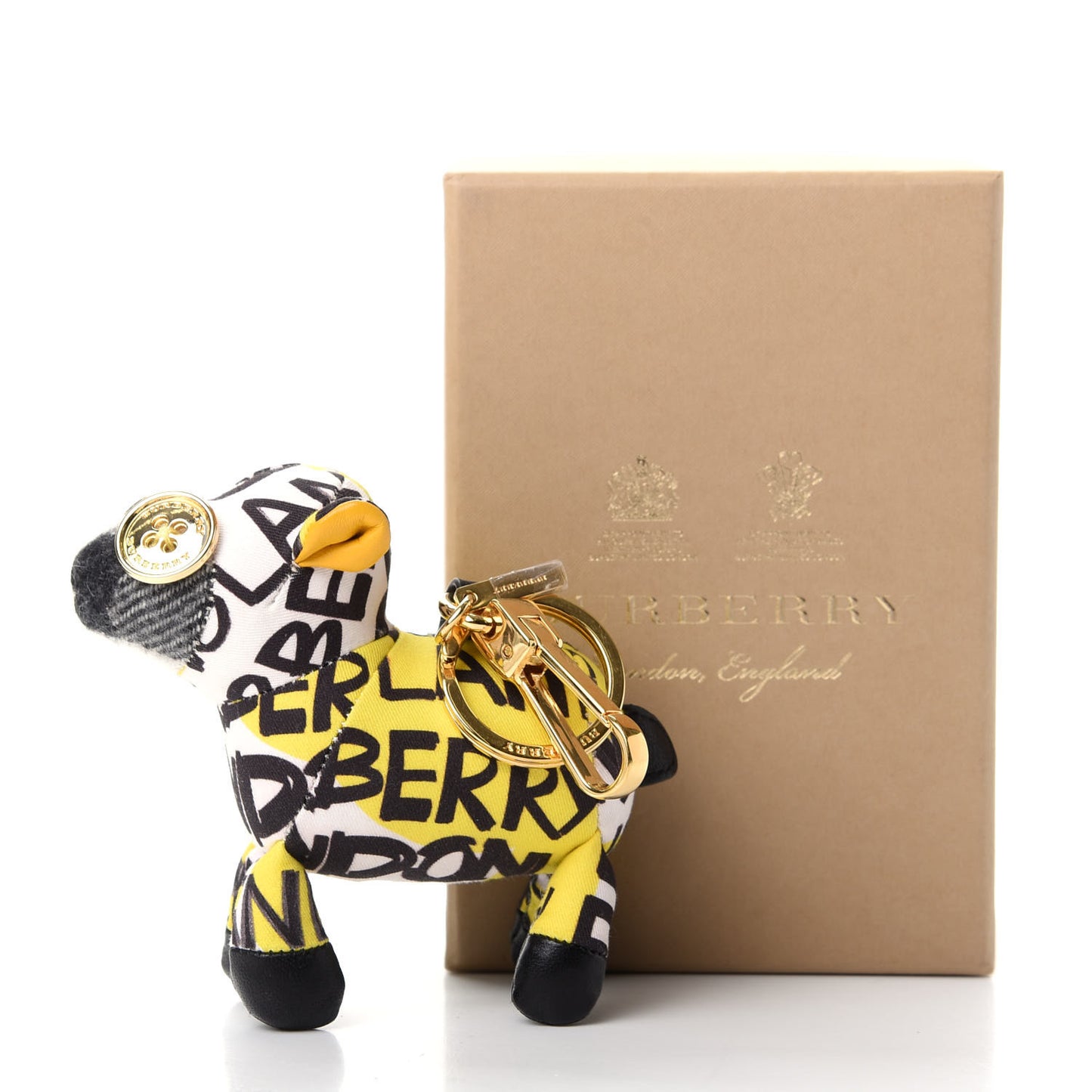 Cotton Graffiti Print Wendy the Sheep Bag Charm Yellow