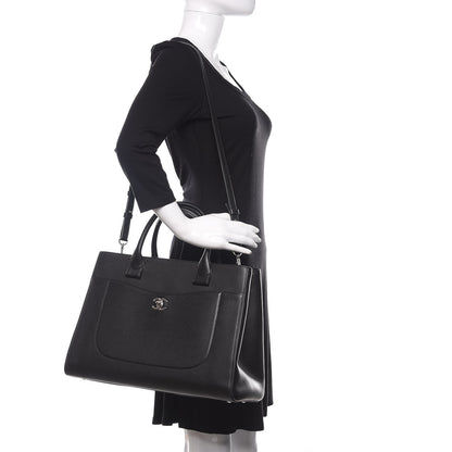 Chanel Grained Calfskin Medium Neo Executive Shopper Tote Black 2 of 12