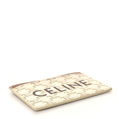 Celine Triomphe Canvas Card Holder White 4 of 7