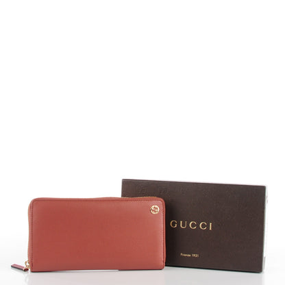 Gucci Textured Calfskin Large Betty Zip Around Wallet Pink 8 of 8