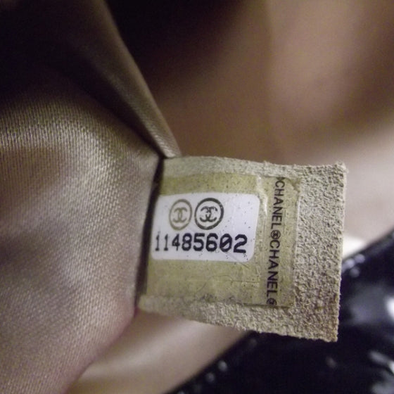 Chanel Vinyl Rock and Chain Medium Flap Black 8 of 9