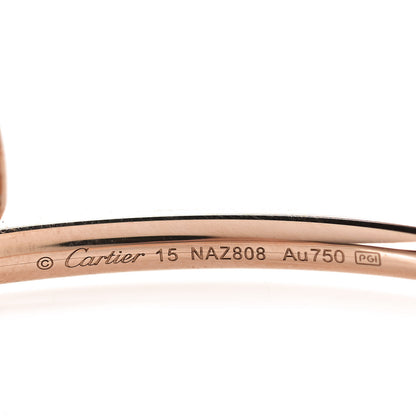 Cartier 18K Pink Gold Diamond Small Juste Un Clou Bracelet 15 4 of 5