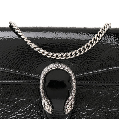 Gucci Crinkled Patent Super Mini Dionysus Shoulder Bag Black 8 of 11