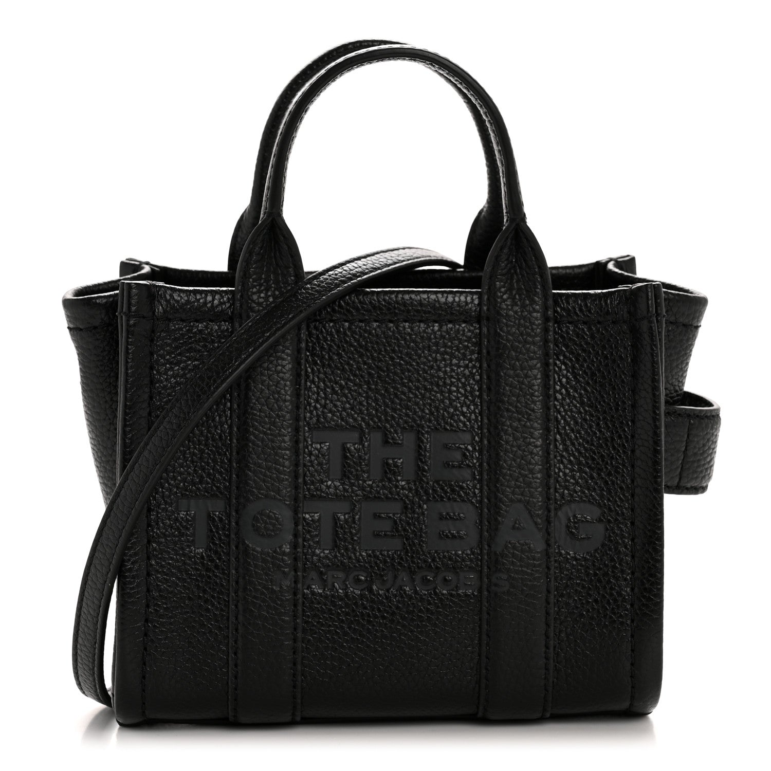 Marc Jacobs Grained Calfskin Crossbody The Tote Bag Black 1 of 14