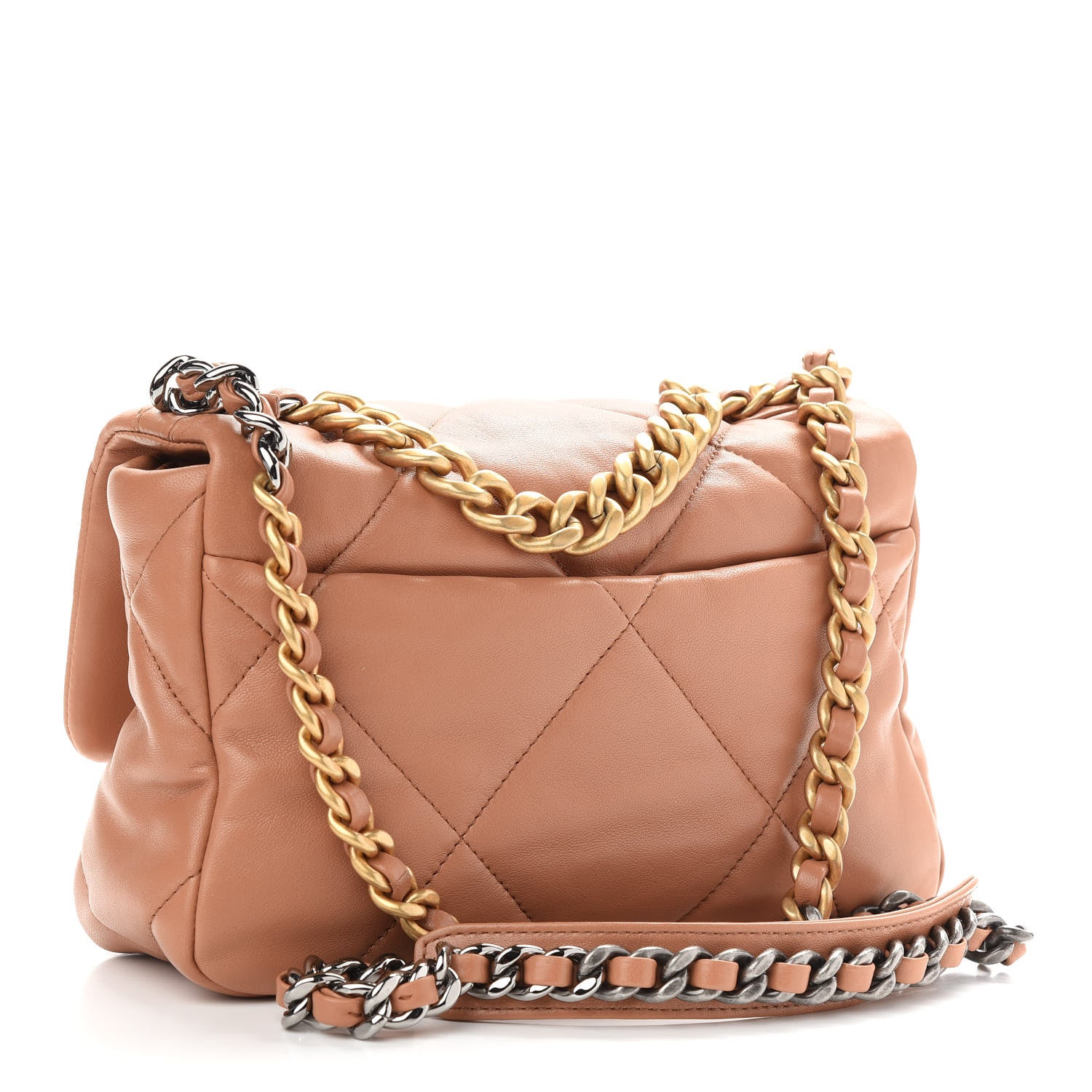 Chanel Lambskin Quilted Medium Chanel 19 Flap Brown 3 of 9