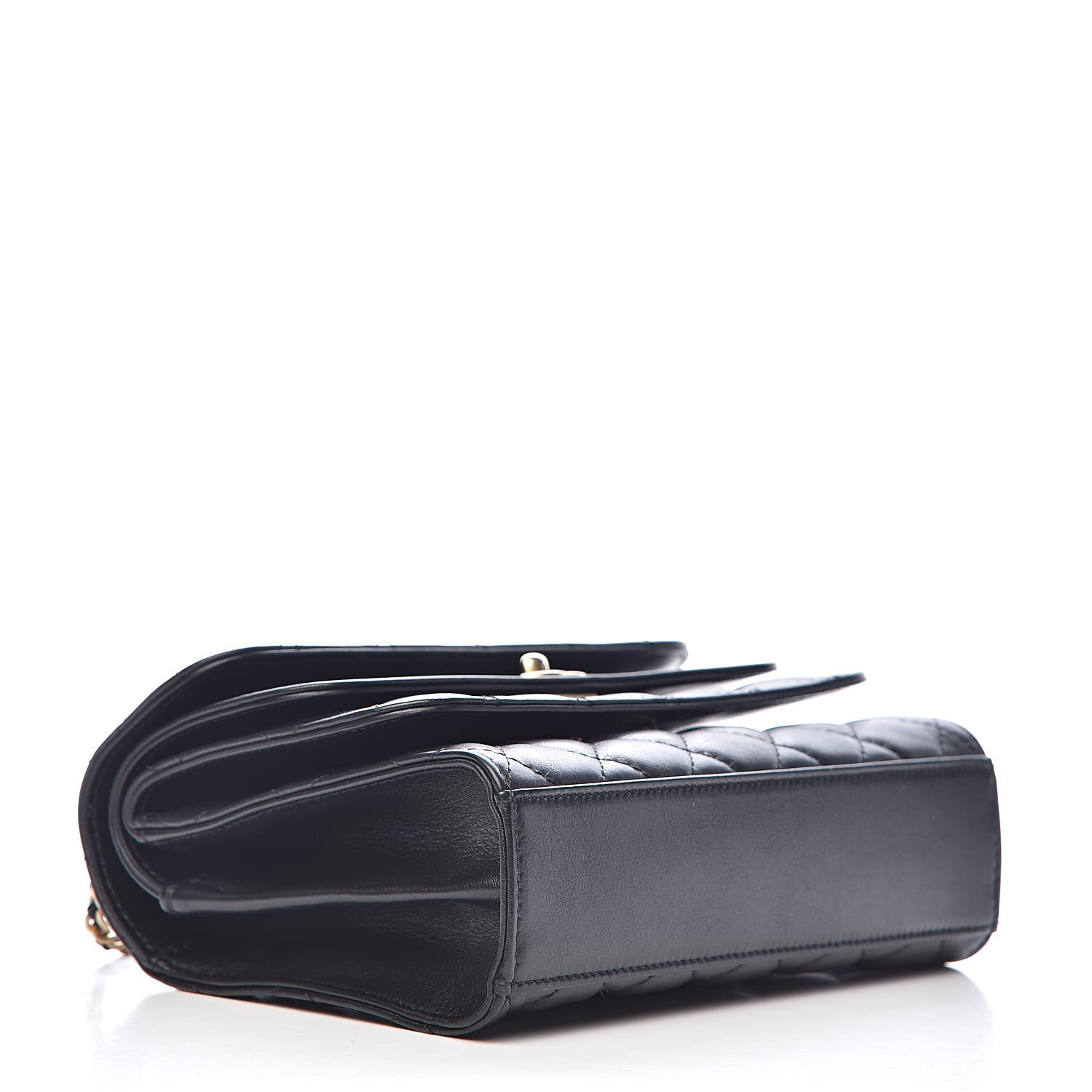 Chanel Calfskin Quilted Triple Flap Black 4 of 12