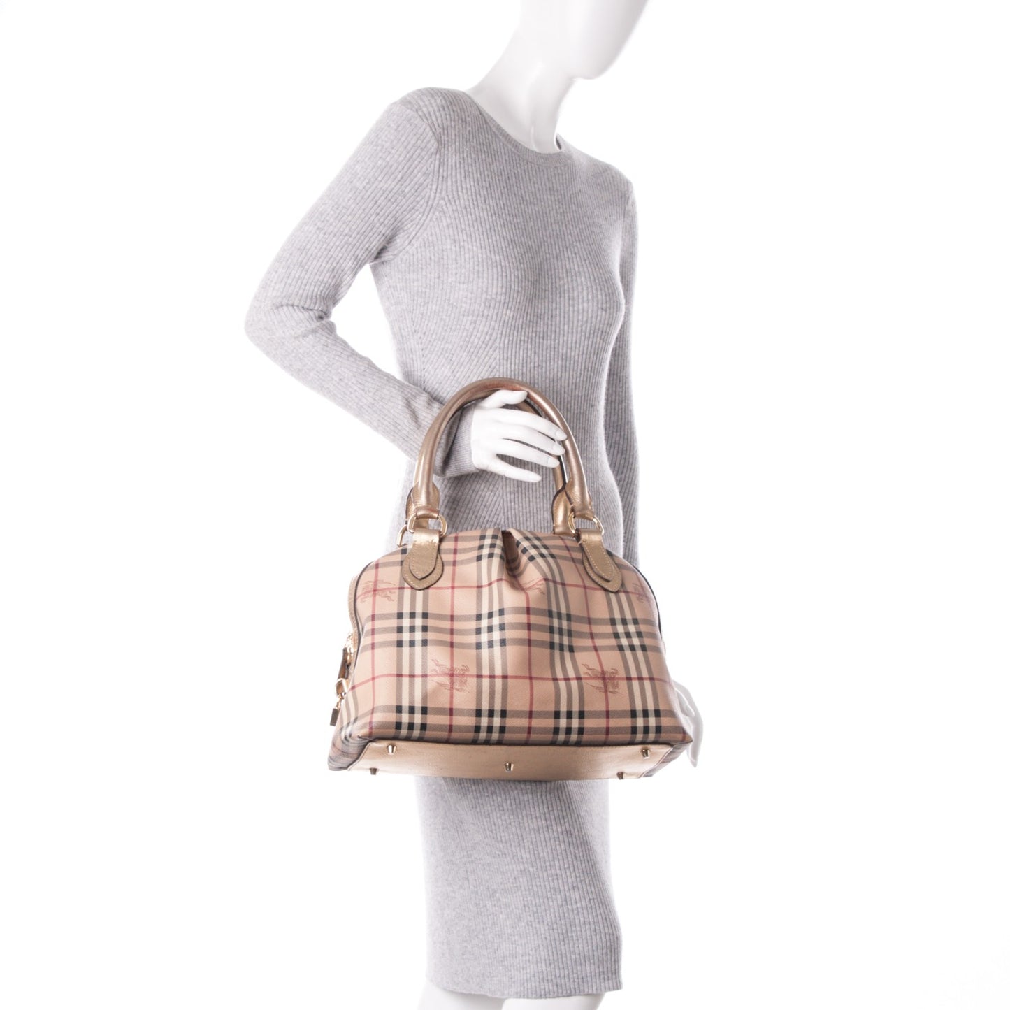 Haymarket Check Thornley Satchel Gold