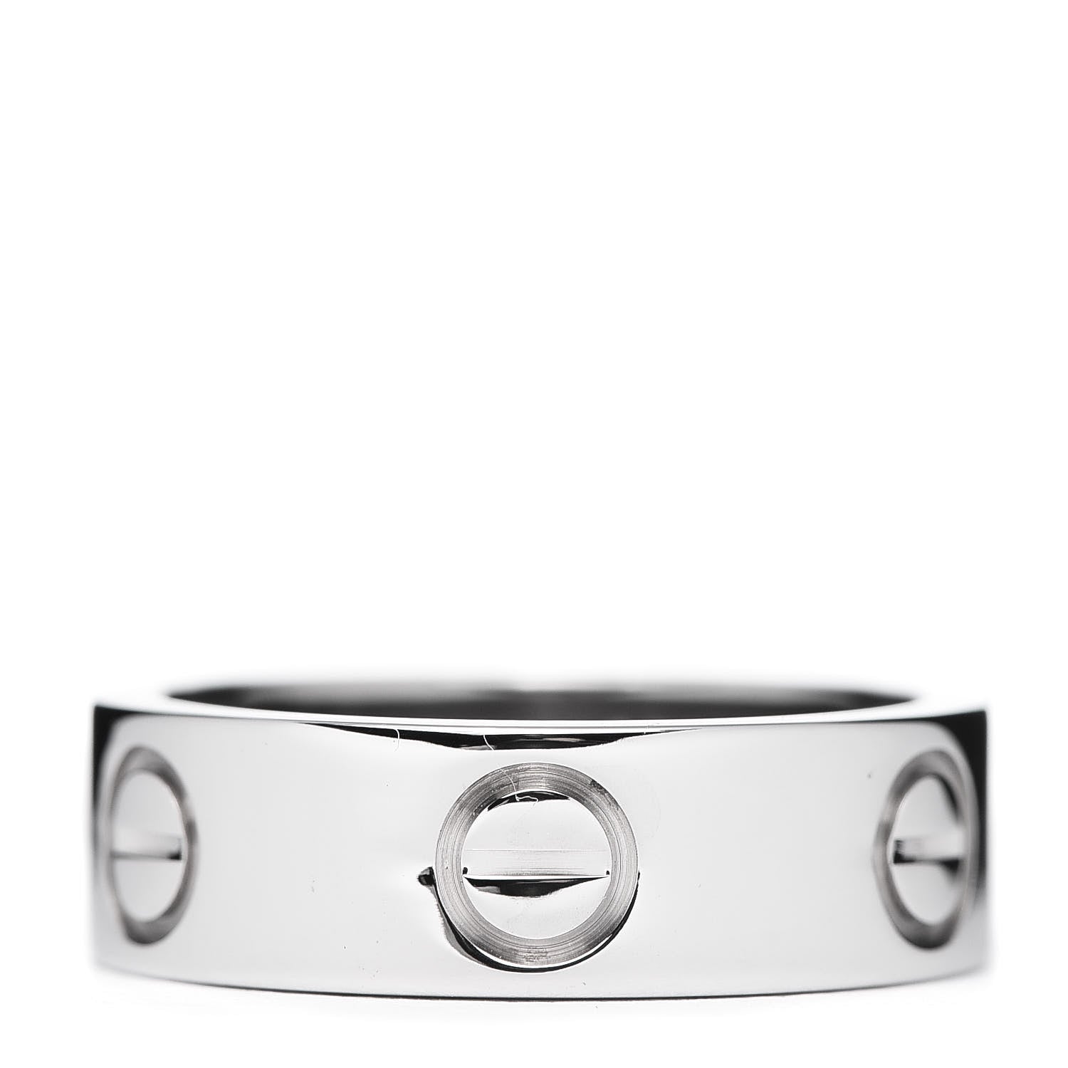 Cartier 18K White Gold 5.5mm LOVE Ring 48 4.5 1 of 5