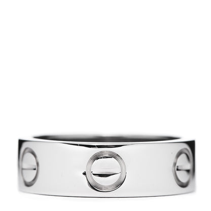 Cartier 18K White Gold 5.5mm LOVE Ring 48 4.5 1 of 5
