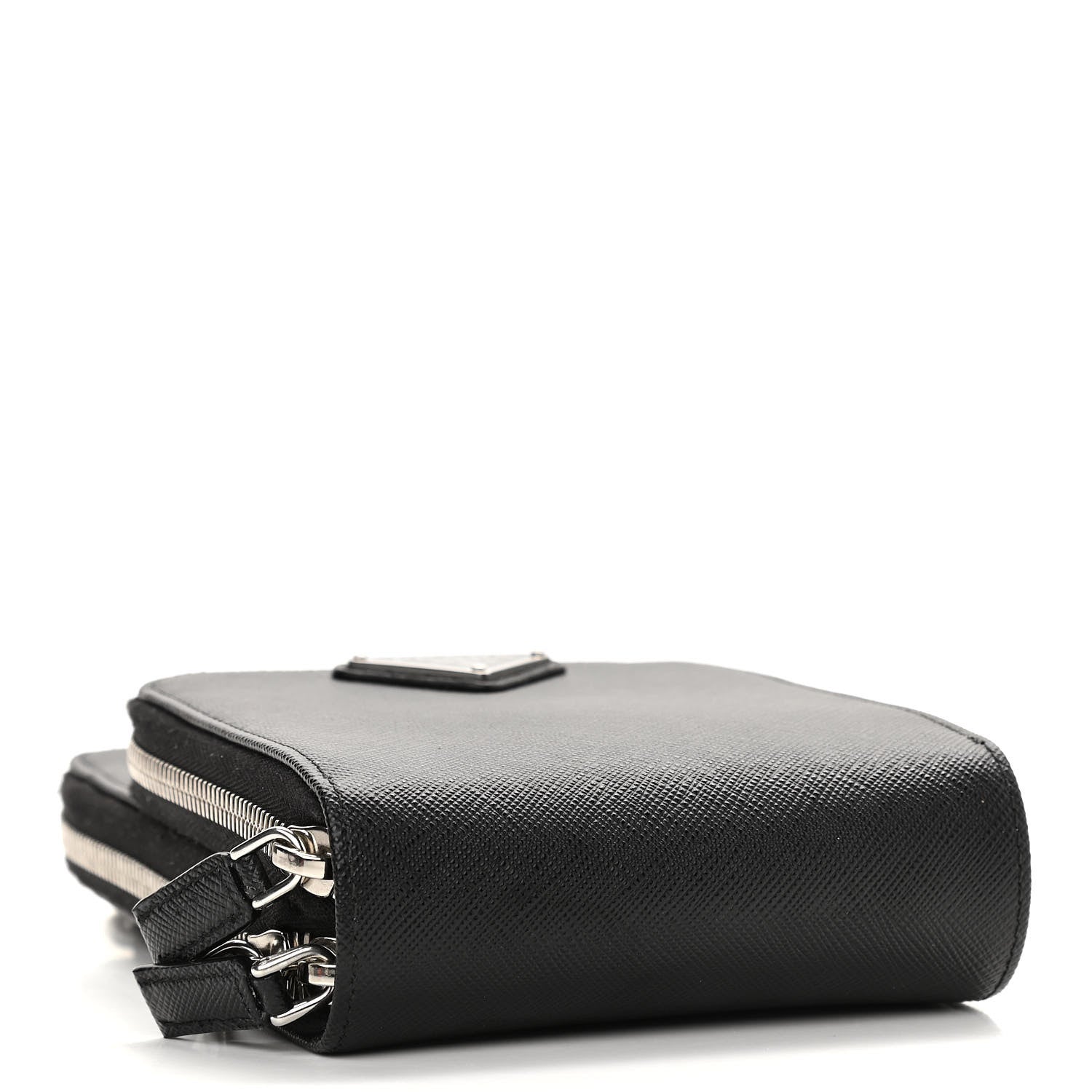 Prada Saffiano Phone Crossbody Pouch Black 3 of 9
