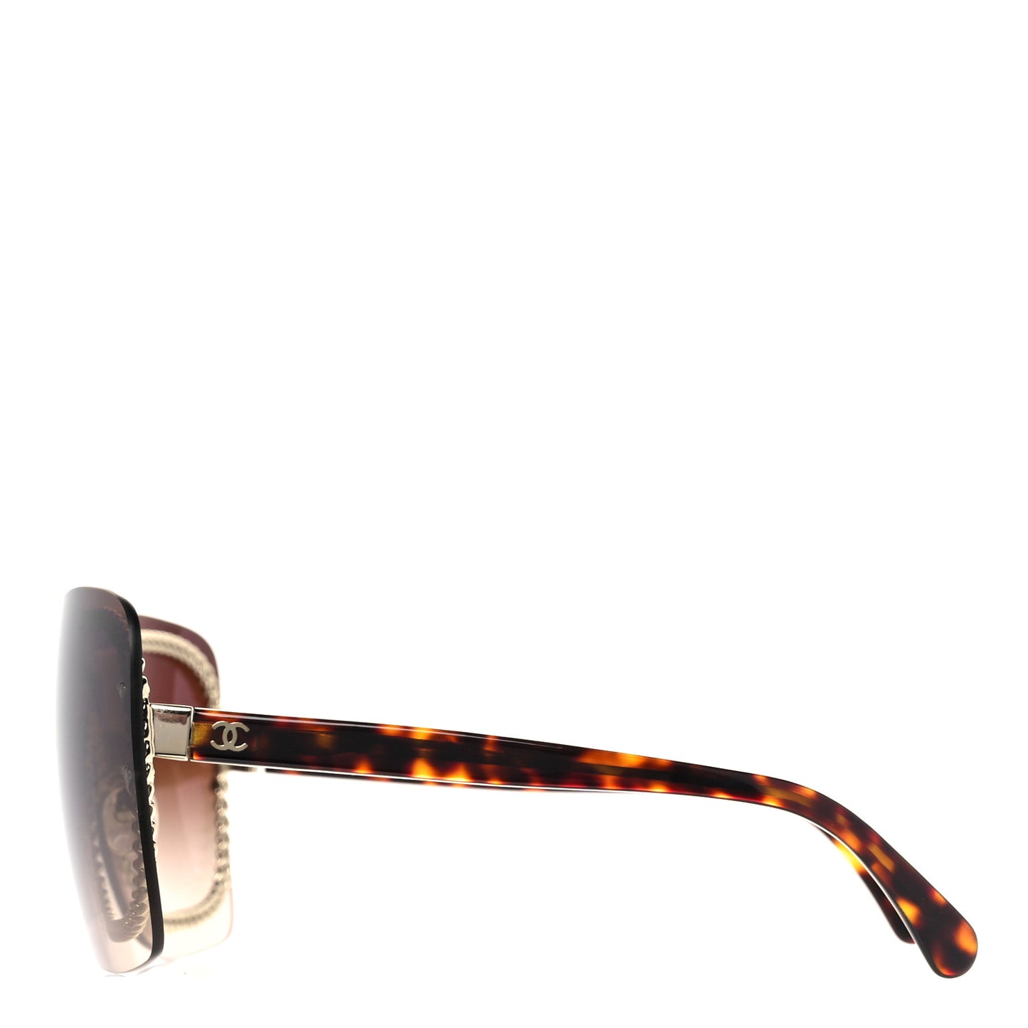 Rimless Shield Sunglasses 4243 Gradient Tortoise