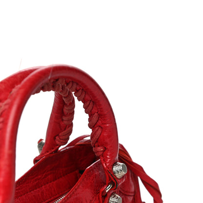 Balenciaga Agneau Giant 12 Silver Hardware Mini City Rouge Cardinal 17 of 25