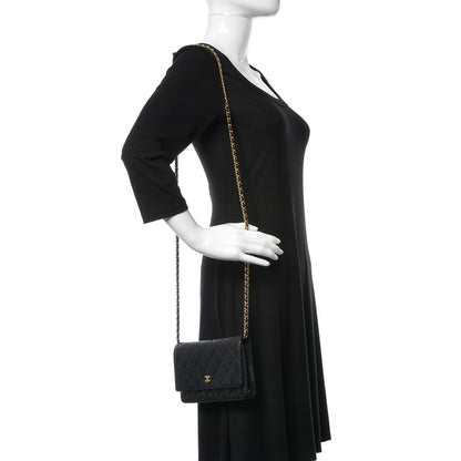 Chanel Caviar Quilted Wallet On Chain WOC Black 2 of 11