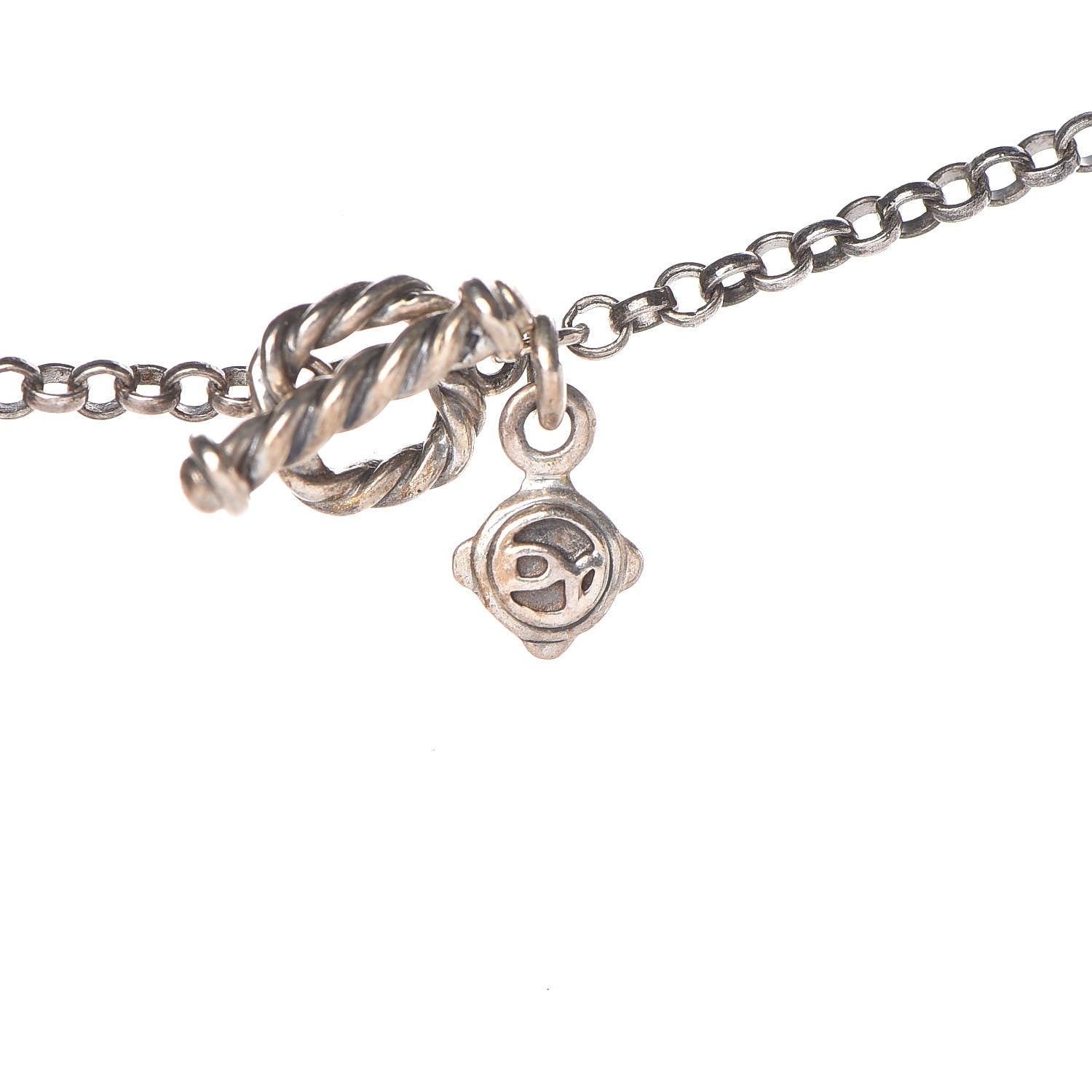 David Yurman Sterling Silver Black Onyx Station Chain Necklace 8 of 11