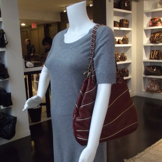 Lambskin Constructivism Tote Red