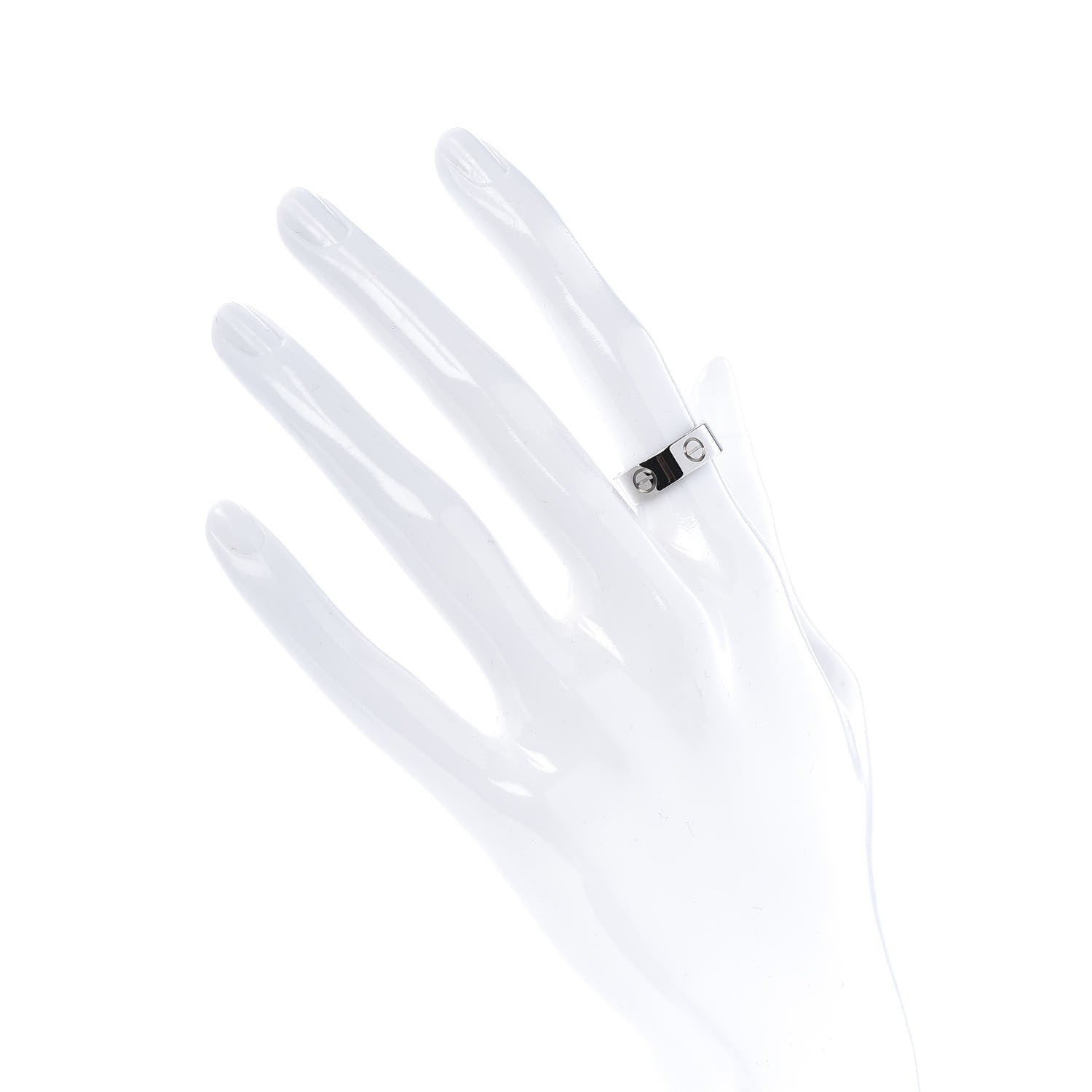 Cartier 18K White Gold 5.5mm LOVE Ring 49 4.75 2 of 5